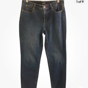 Talbots Jeans Women’s 8 Blue Medium Wash Denim Flawless Five Pocket Slim Ankle